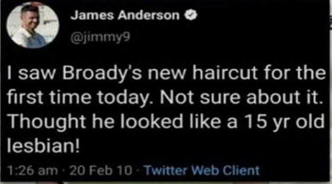 england pacer james anderson offensive tweets against stuart broad goes viral