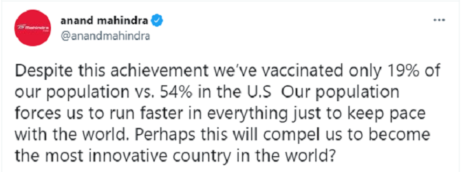 anand mahindra tweet
