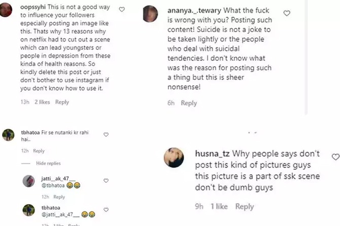 tanya sharma brutally for sharing bts photos of suicide 